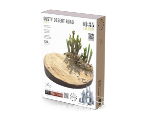 RT-Diorama 35065 Base de diorama Vignette sur une route désertique poussiéreuse Platre 1/35