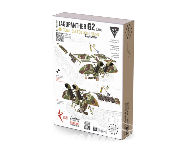 RT-Diorama FM35010 Jagdpanther G2 [MNH-Late] Ensemble de détails pour kit Das Werk 1/35