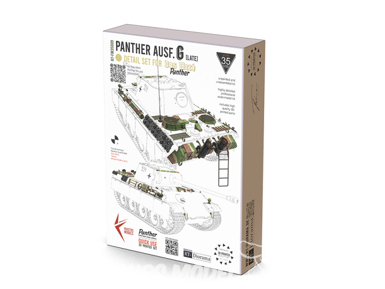RT-Diorama FM35009 Ensemble de détails Panther Ausf.G [MNH-Late] pour kit Das Werk 1/35