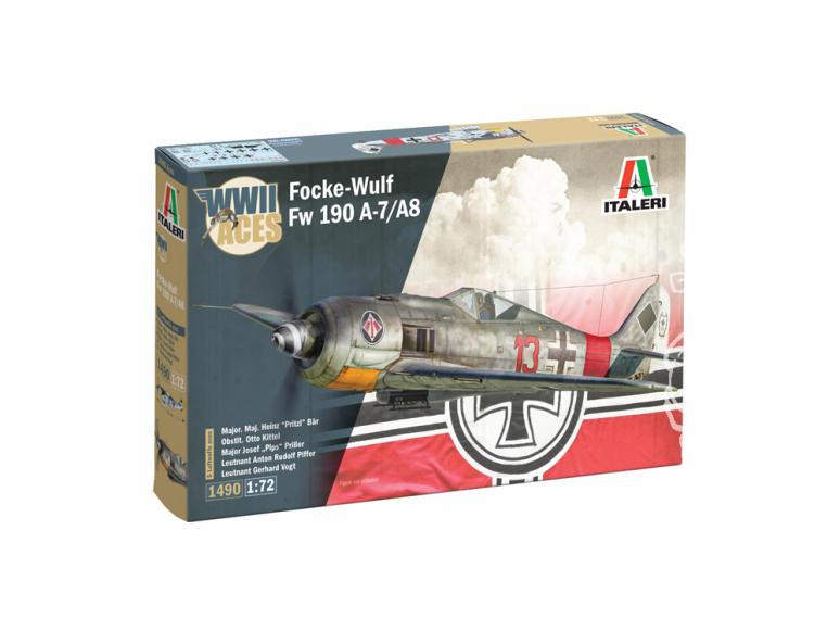 ITALERI maquette avion 1490 Focke-Wulf FW 190 A-7/A8 ACES 1/72