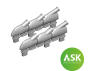 ASK Art Scale Kit accessoire A72034 Echappements arrondis Spitfre Mk.Vb Eduard 1/72