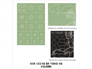 Montex Maxi Mask MM48210 Messerschmitt Bf-109G10 Fuimi 1/48