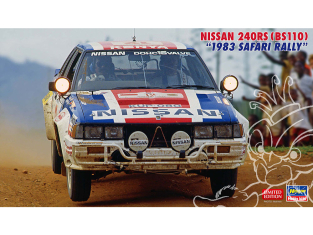 HASEGAWA maquette voiture 20792 Nissan 240RS (BS110) Rallye Safari 1983 1/24
