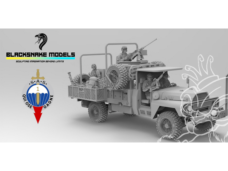 Blacksnake Model figurine FR-CREW_03 Pack équipage VLRA 4 figurines 1/35