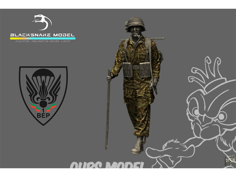 Blacksnake Model figurine BEP-06 Parachutiste du 1er BEP légion étrangère Figurine 6 1/35