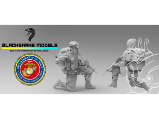Blacksnake Model figurine USMC-07 US Marines Operation Iraqi Freedom Figurine 7 1/35