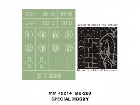 Montex Maxi Mask MM48214 MC 200 Special Hobby 1/48