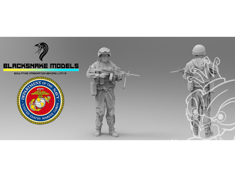 Blacksnake Model figurine USMC-12 US Marines Operation Iraqi Freedom Figurine 12 1/35