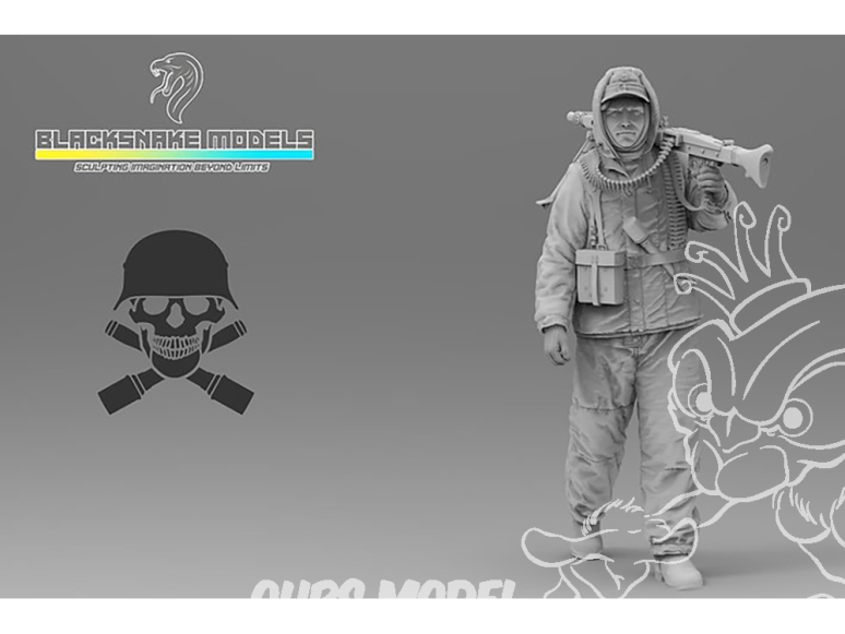 Blacksnake Model figurine Totenkopf-05 Totenkopf figurine 5 Fantassin en tenue d'hiver MG42 (front de l'est 1943-44) 1/35