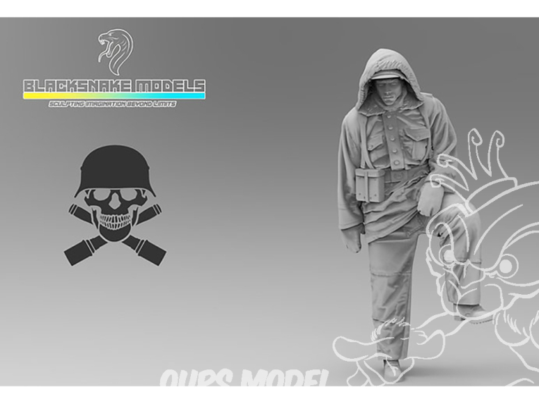 Blacksnake Model figurine Totenkopf-07 Totenkopf figurine 7 Fantassin en tenue d'hiver (front de l'est 1943-44) 1/35