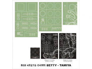 Montex Maxi Mask MM48218 Mitsubishi G4M1 Betty 1/48