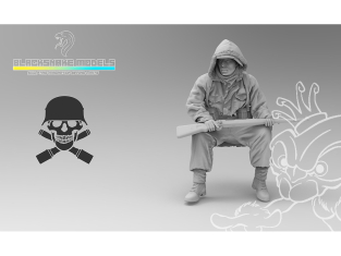 Blacksnake Model figurine Totenkopf-14 Totenkopf figurine 14 Rider en tenue d'hiver (front de l'est 1943-44) 1/35