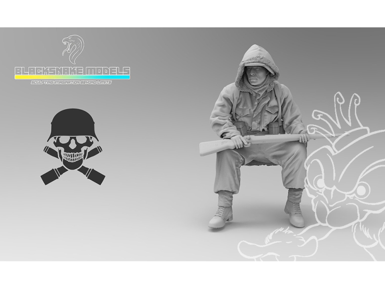 Blacksnake Model figurine Totenkopf-14 Totenkopf figurine 14 Rider en tenue d'hiver (front de l'est 1943-44) 1/35