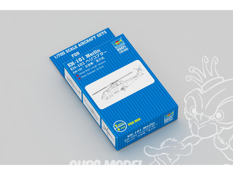 Trumpeter maquette Hélico 03471 Agusta Westland EH101 Merlin 1/700