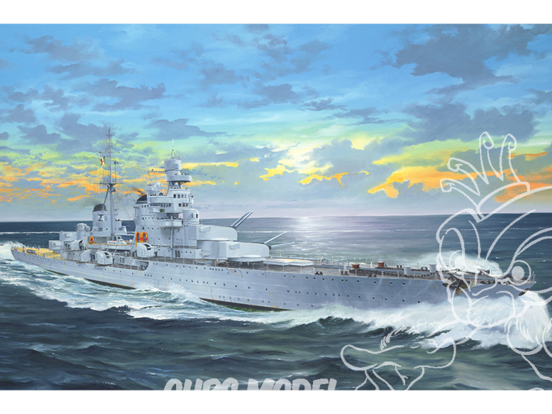TRUMPETER maquette bateau 05381 Croiseur lourd Italien Pola 1/350