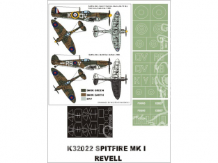 Montex Super Mask K32022 Spitfire Mk IB Revell 1/32
