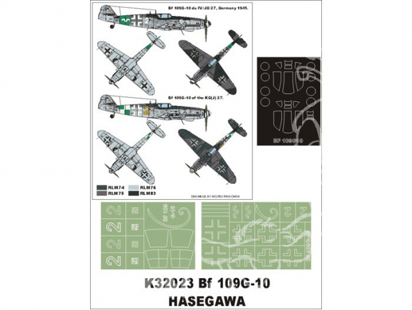 Montex Super Mask K32023 Messerschmitt Bf109G-10 Hasegawa 1/32