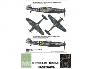 Montex Super Mask K32024 Messerschmitt Bf109G-6 Hasegawa 1/32