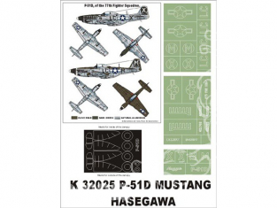 Montex Super Mask K32025 P-51D Mustang Hasegawa 1/32
