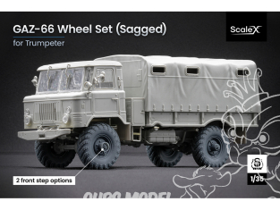 ScaleX accessoire militaire WM-35005S GAZ-66 set de roues affaissées Trumpeter 1/35