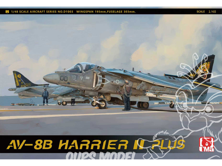 UMa Model maquette avion D1003 AV-8B Harrier II Plus 1/48