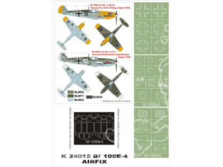 Montex Super Mask K24015 Messerschmitt Bf109E-4 Airfix 1/24