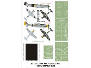 Montex Super Mask K24016 Messerschmitt Bf109G-10 Trumpeter 1/24