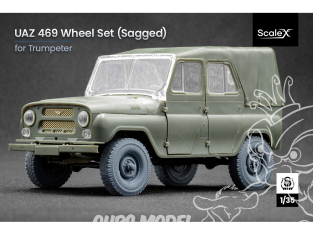 ScaleX accessoire militaire WM-35007S UAZ 469 set de roues affaissées Trumpeter 1/35