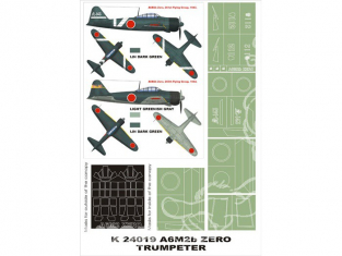 Montex Super Mask K24019 A6M2b Zero Trumpeter 1/24