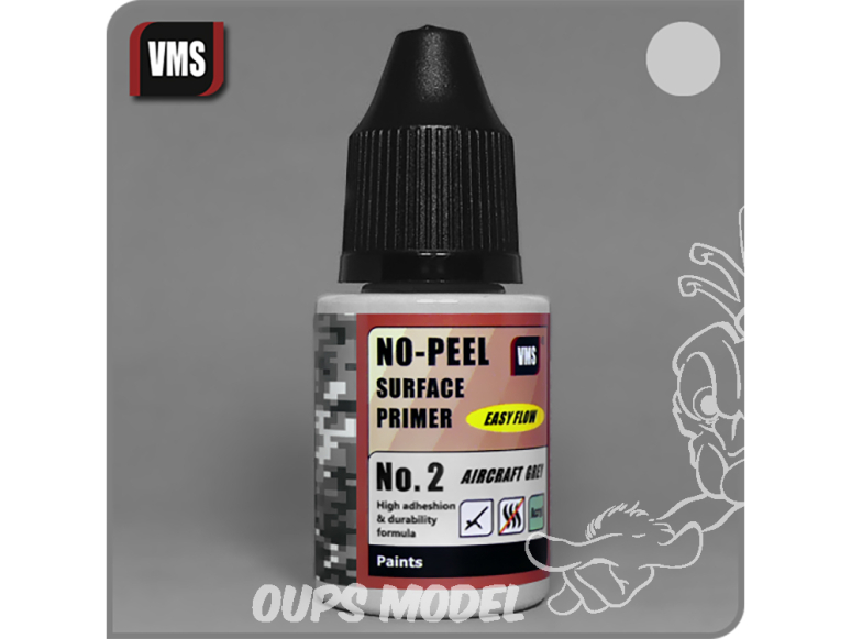 VMS PR02s Apprêt acrylique No-Peel No.3 Gris standard 30ml