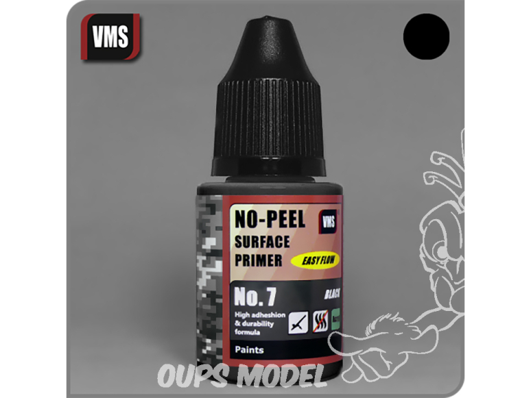 VMS PR07s Apprêt acrylique No-Peel No.7 Noir 30ml