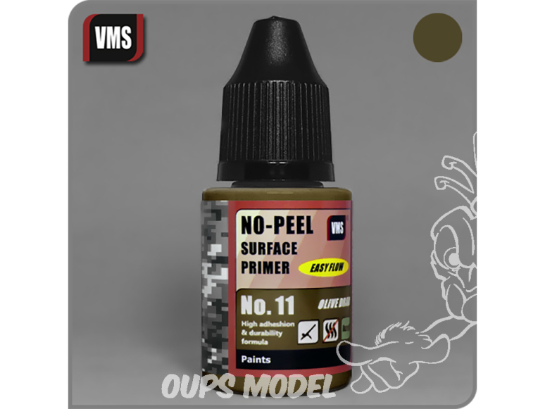 VMS PR11s Apprêt acrylique No-Peel No.11 Vert olive - Olive drab 30ml