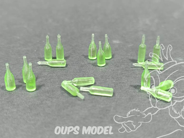 VG DioMODELS VG64080 Ensemble de bouteilles en verre vert 1/35