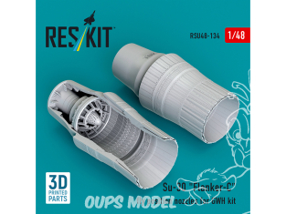 ResKit kit d'amelioration Avion RSU48-0134 Tuyère Su-30 position de VOL pour kit Great Wall Hobby 1/48