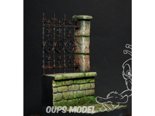 VG DioMODELS VG64309 Base du mur avec grille 54 mm ou 1/35