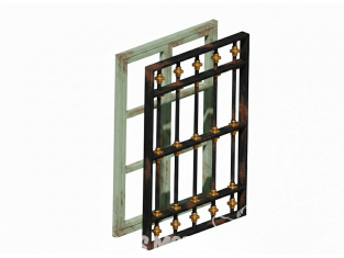 VG DioMODELS VG64107 Modèle de fenêtre avec grille 1/35