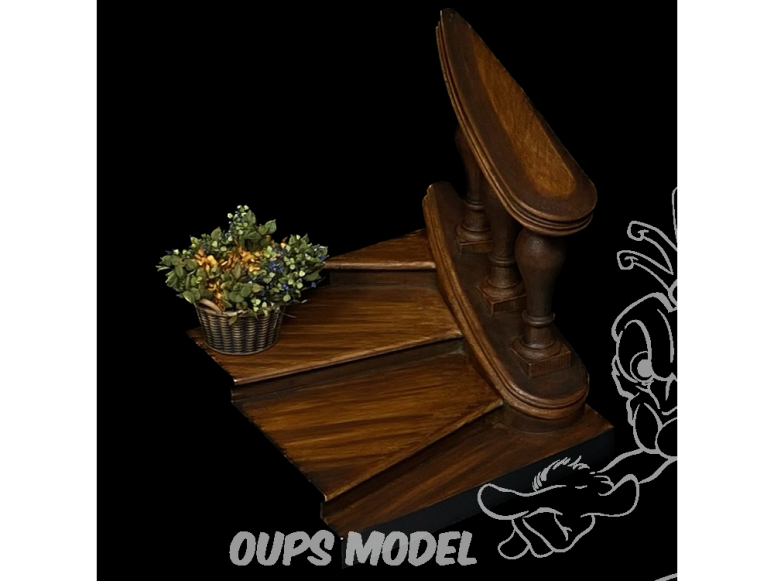 VG DioMODELS VG64305 Base escalier courbe 75 mm ou 1/24