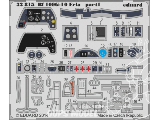 EDUARD photodecoupe avion 32815 Bf 109G-10 Earla S.A. Revell 1/32