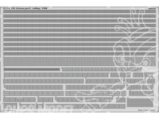 Eduard photodecoupe 53111 USS Arizona partie 5 Rambardes 1/200