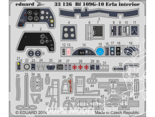 EDUARD photodecoupe avion 33136 Bf 109G-10 Earla Revell 1/32