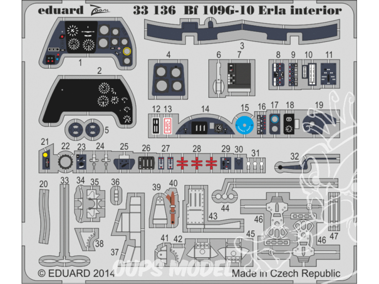 EDUARD photodecoupe avion 33136 Bf 109G-10 Earla Revell 1/32