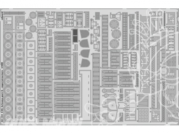 Eduard photodecoupe 53112 USS Arizona partie 6 Superstructure Trumpeter 1/200