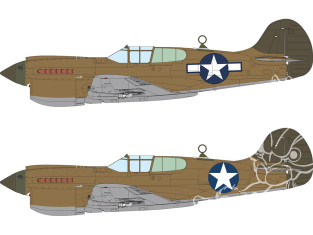 Eduard Express Mask EX1172 P-40K Insigne national US Eduard 1/48