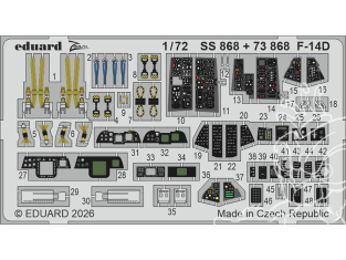 Eduard photodecoupe avion SS868 Zoom amélioration F-14D Tamiya 1/72