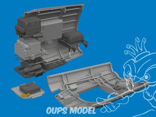 Eduard kit d'amelioration avion brassin Print 6481191 Compartiment radio P-40K Eduard 1/48