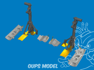 Eduard kit d'amelioration avion brassin Print 6481192 Jambes train d'atterrissage P-40K Eduard 1/48