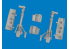 Eduard kit d'amelioration avion brassin Print 6481192 Jambes train d'atterrissage P-40K Eduard 1/48