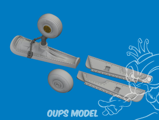 Eduard kit d'amelioration avion brassin Print 6481194 Baie de roue de queue P-40K Eduard 1/48