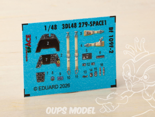 Eduard Space décalques 3D 3DL48279 Messerschmitt Bf 109F-2 Eduard 1/48