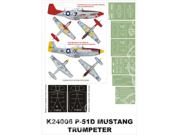 Montex Super Mask K24006 North American P-51D Mustang Trumpeter 1/24